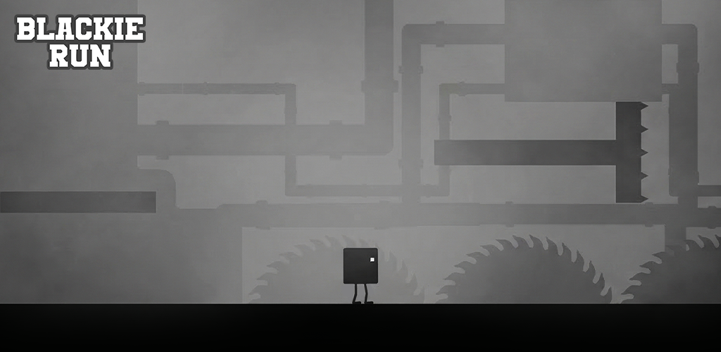 Blackie Run key art with grey trap-room background.