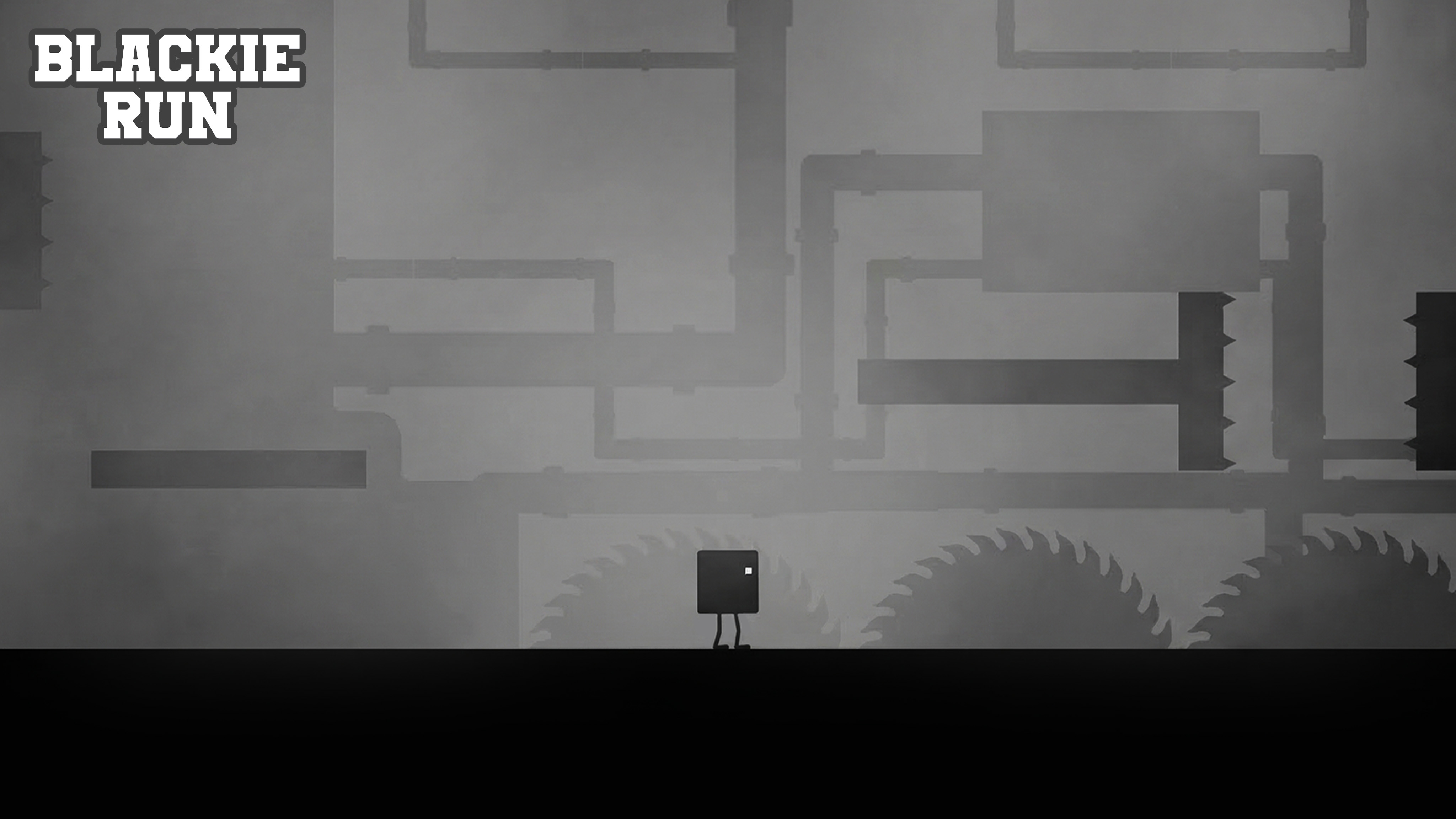 Blackie Run trap-room artwork used as a classic game development backdrop.