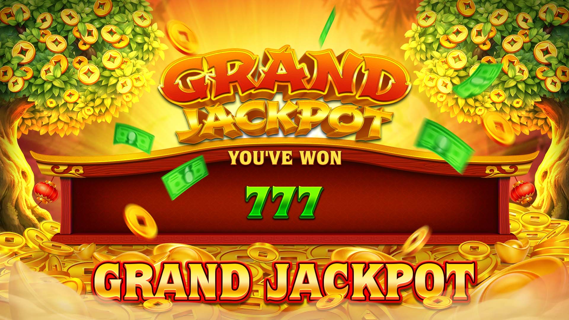 Golden Canopy Jackpot screenshot showing golden symbols and game controls.