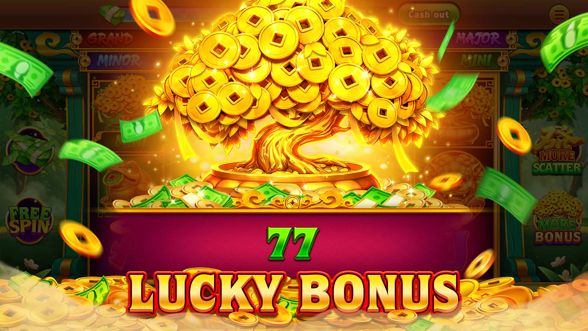 Golden Canopy Jackpot screenshot showing reward-style game state.